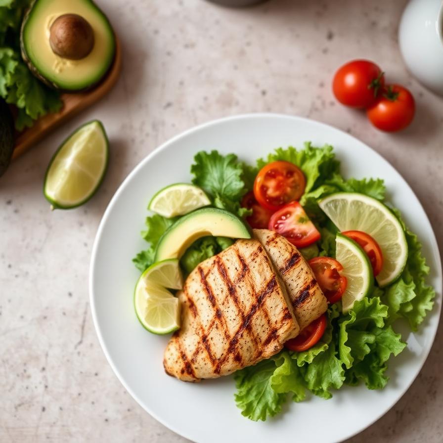 Plato de pollo y verduras
